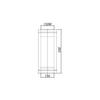 ADAM DW Double-wall Chimney Pipe Fi 150 0.5m