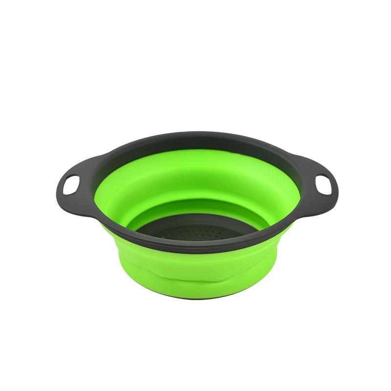Foldable Silicone & PP Multifunctional Kitchen Drain Basket for Fruits & Vegetables