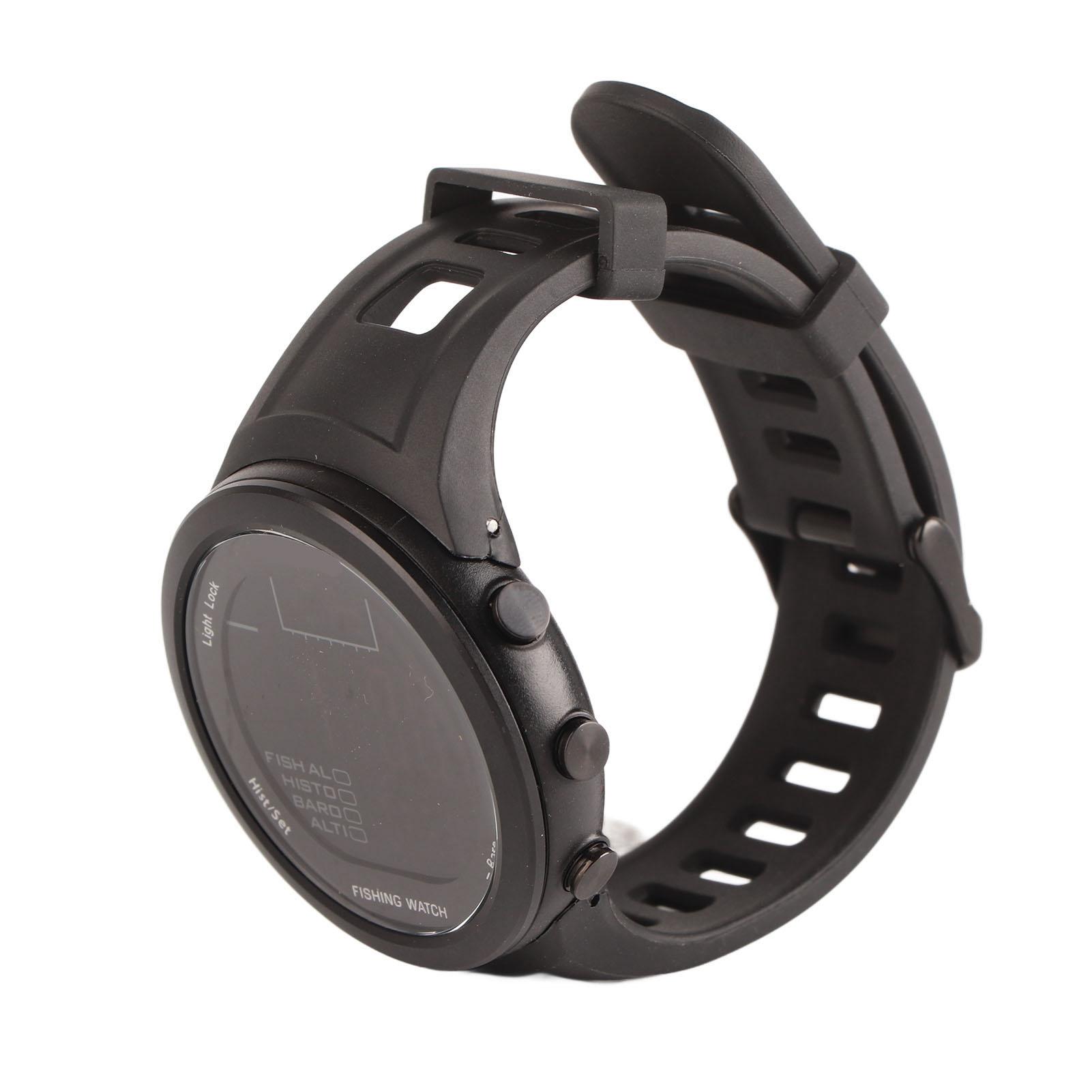 

Часы-барометр с водонепроницаемой подсветкой, многофункциональные часы-альтиметр и термометр для активного отдыха чёрный