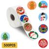 500PCS Christmas Cartoon Roll Sticker Scrapbooking Laptop Skateboard Suitcase Phone Skateboard Coffee Art Stickers
