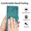 For iPhone 16 Pro Max Case Garden Imprinted PU Leather Wallet Phone Cover with Wrist Strap