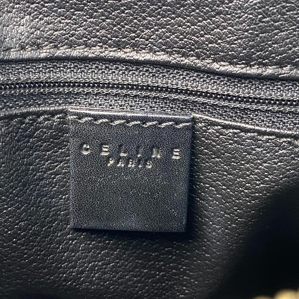 Gebrauchte CELINE Boston Tasche schwarz/braunes Leder Damen