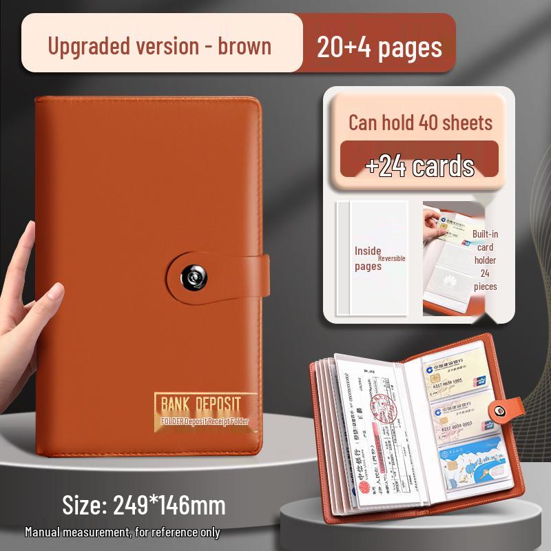 Password-Protected Deposit Book Holder with Combination Lock