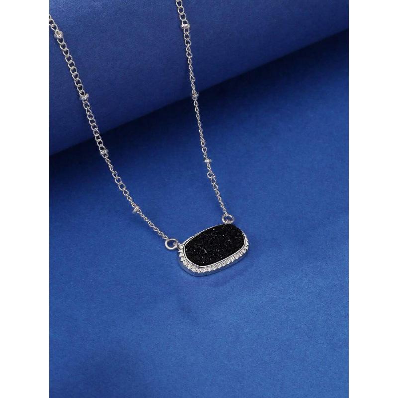 Oval Pendant Necklace, Fashionable European And American Design, Copper, Suitable For Girlfriend, Daily Wear