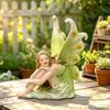 Fairy Figurine Garden Ornament Resin Fairy Statue Decorative Miniature Fairy Sculpture for Indoor Outdoor Home Garden Patio Decoration