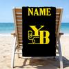 1pc Football35 Beach Towel with Custom Name, Beach/Swimming/Bath/Picnic/Camping Towel, Suitable for Seaside Beaches