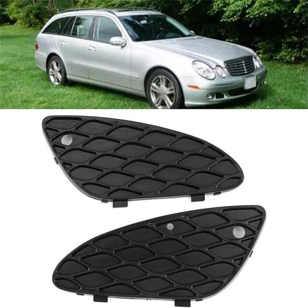 1Pair Front Bumper Cover Mesh Grille MB1038111 For Mercedes W211 E500 E320 03-06