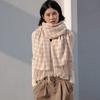 Scarf women's 2025 new autumn and winter fashion sweet imitation cashmere scarf medium and long warm plaid shawl