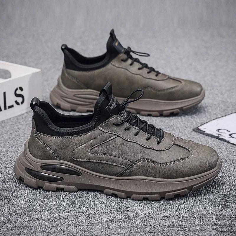 

Мужские кожаные туфли с ремешками, брендовая повседневная обувь, мужские кожаные туфли, мягкая плоская деловая мужская обувь 2024 года, кроссовки с эластичным носком 39 абрикосовый