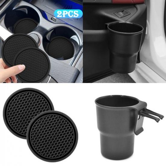 Car Accessories Cup Holder Drink Bottle Air Vent Mount Stand + ert Coaster