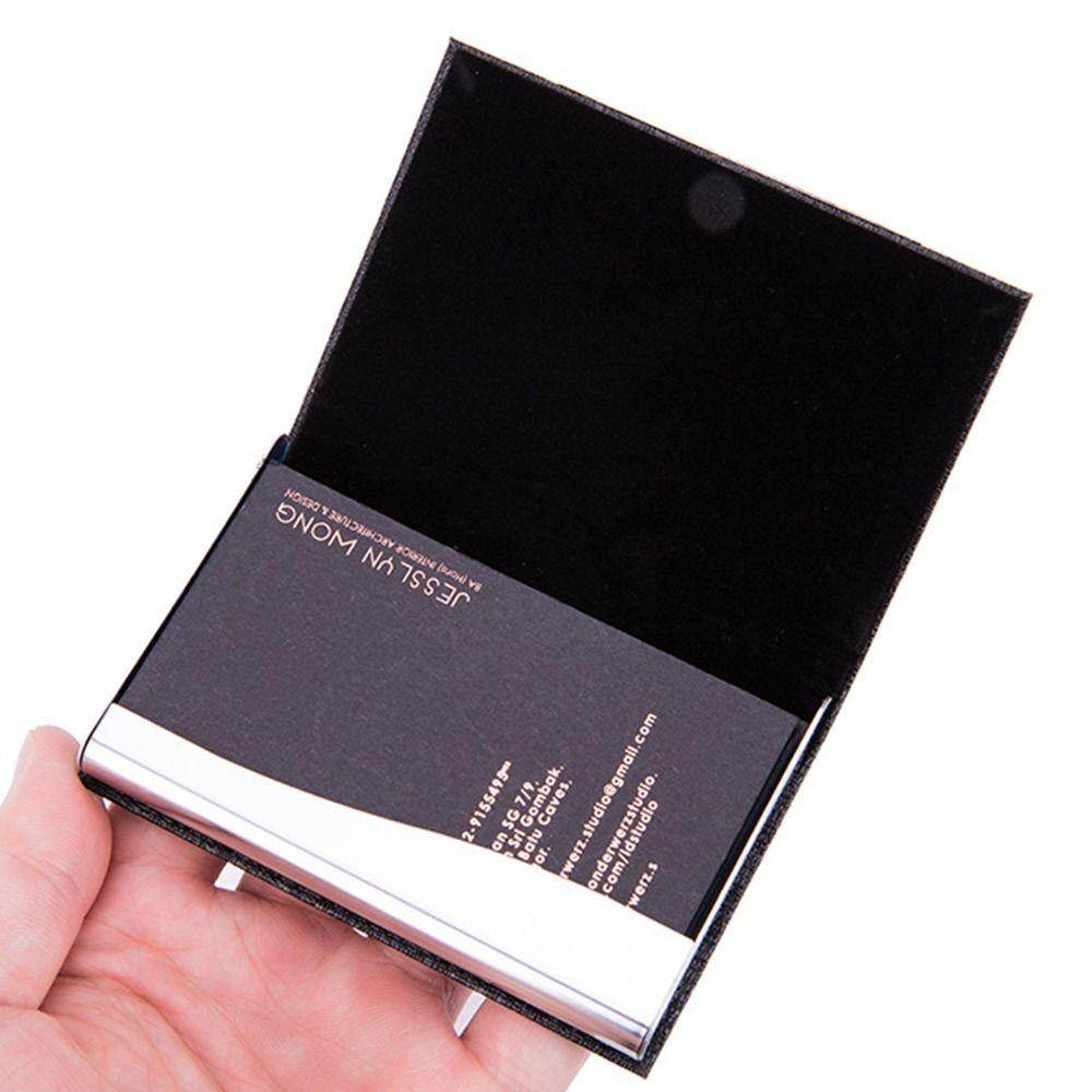 Für Ausweis Kreditkarte PU-Leder Visitenkartenhalter Namenskartenhalter Kartenetui Kartenfach