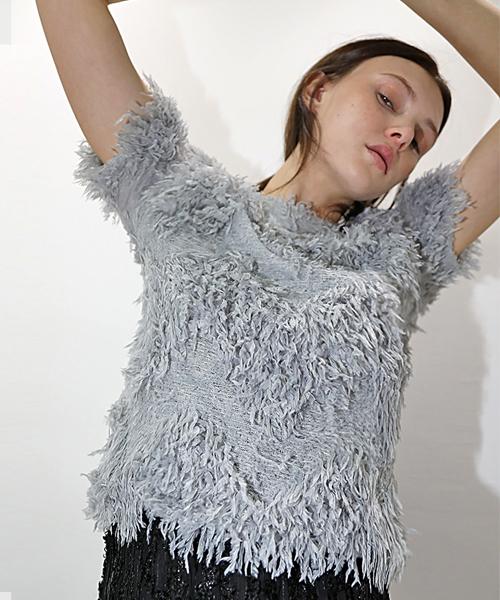 Demi Gnimonic Fur Gray T-Shirt_Fur Gray Ts Grey/Free