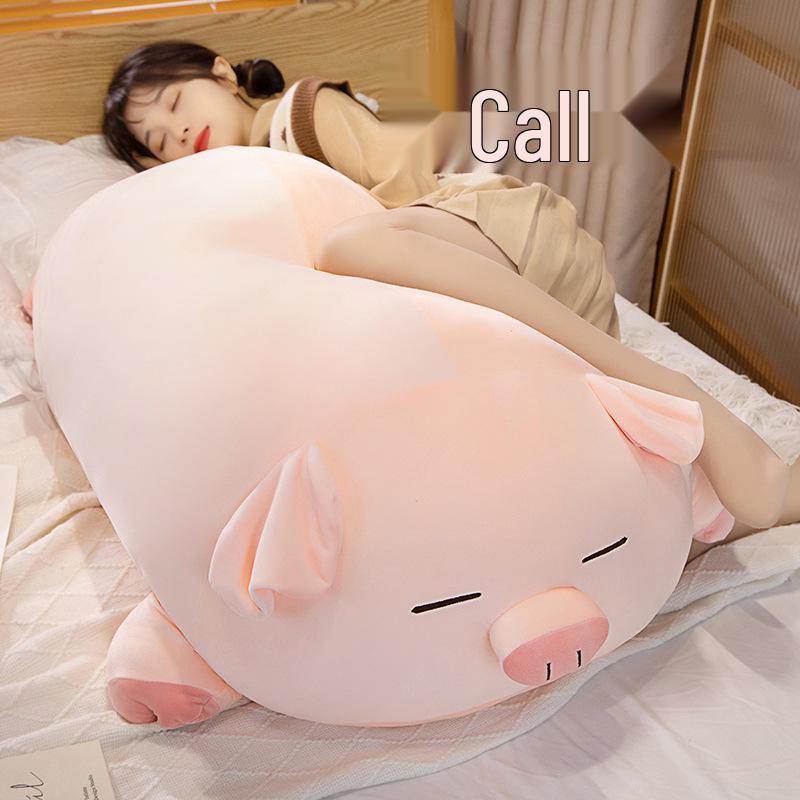Extra Large Super Soft Pig Plush Toy - Lying Pig Hugging Pillow for Sleeping and Backrest