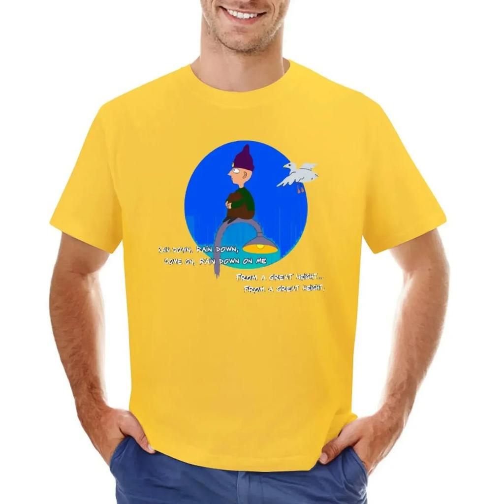 Paranoid Android Liedtext T-Shirt Sommerkleidung Grafiken Herren Baumwoll-T-Shirts