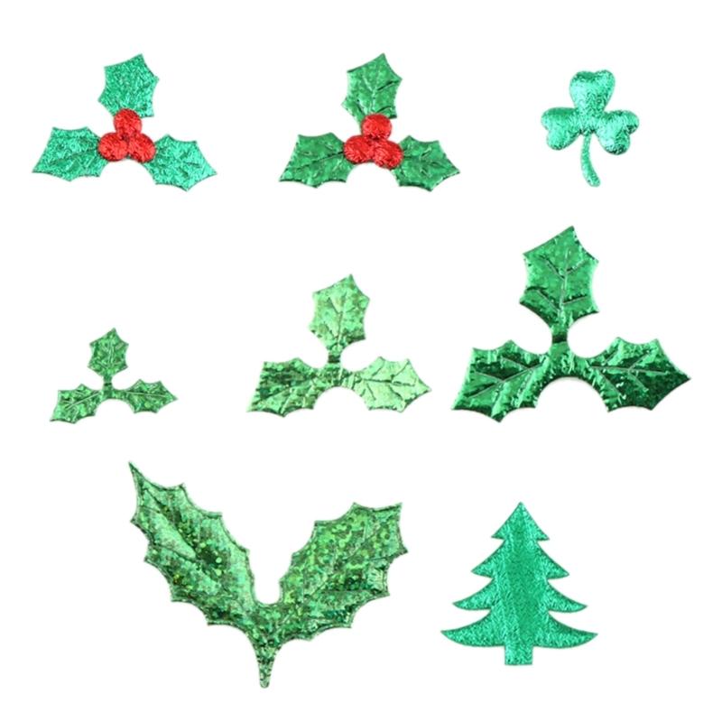 Christmas Patches Christmas Holly Berries Wreath Party Home Patches Artificial