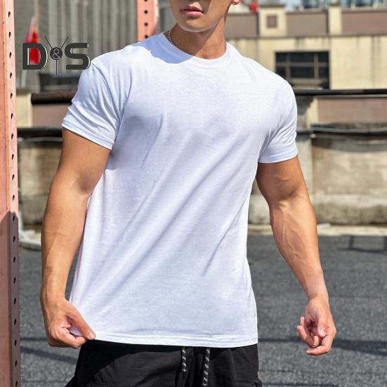 Men's Loose Fit Athletic T-Shirts Summer Crew Neck Short Sleeve Top Outdoor Workout Tee Casual Basic Tops for Daily Life Sports Street