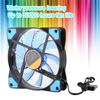 Chassis Fan Computer Cooler PC Accessory 3‑Wire 15‑Light Mute LED Streamer Colorful 12CM