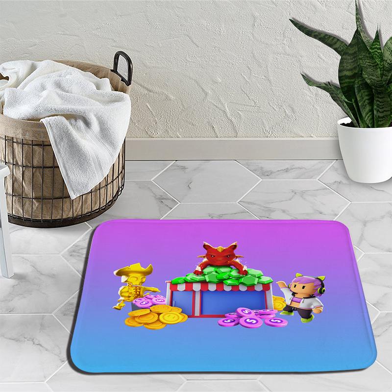 Stumble Guys Karikatür Halı Tökezlemek Oyunları Halı Yatak Odası Dekorasyon Yoga Mat Anime Açık Halı kaymaz Halı doğum günü hediyesi
