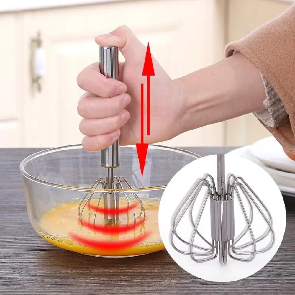 Stainless Steel Hand Egg Beater Durable Kitchen Whisk Mixer Versatile for Baking Whisking Blending Eggs Cream Batter Professiona