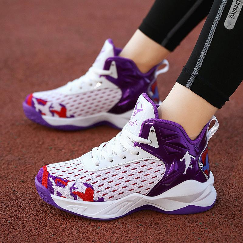 Boys mesh breathable basketball shoes children's 2025 spring and summer new student professional training non-slip wear-resistant sports shoes