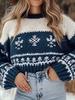Women's Plus Size Color Block Christmas Tree Pullover Sweater - Autumn/Winter 2025