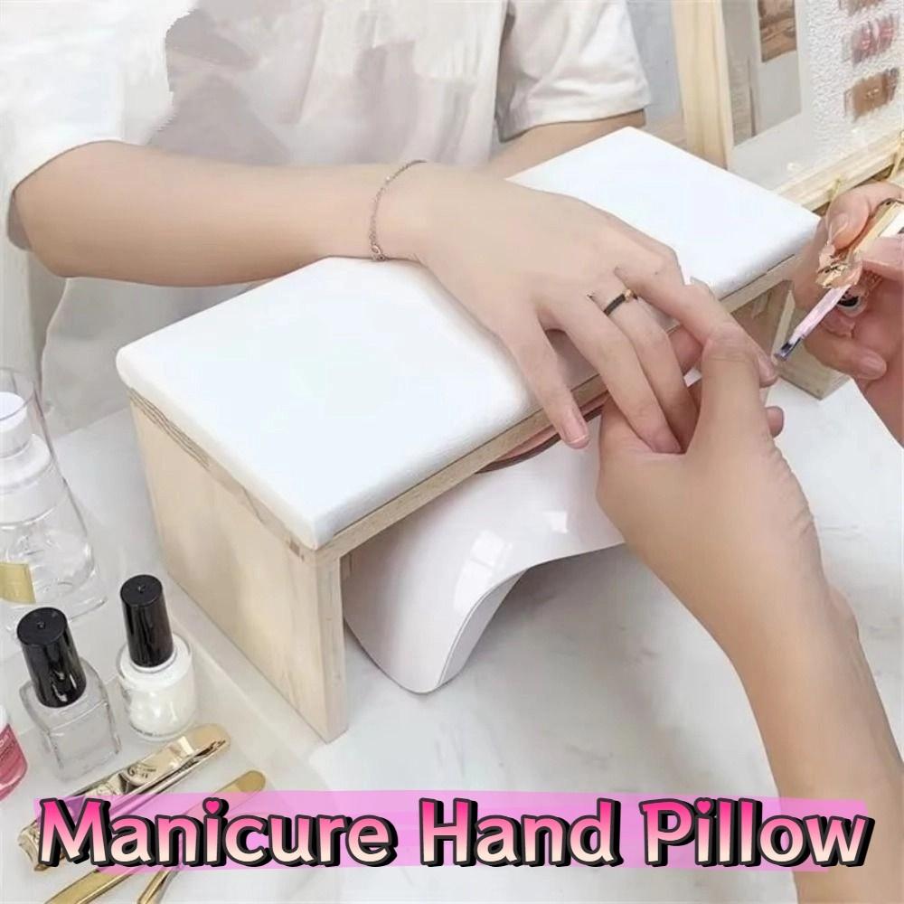 Wood Stand Nail Arm Rest Cushion Non-slip Arm Rest Stand Manicure Hand Pillow Nail Art Tool
