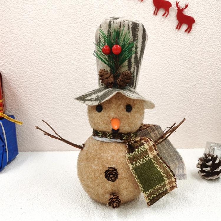 Toys Decoration Christmas Plush Snowman with Hat Gifts for Kids Favors House