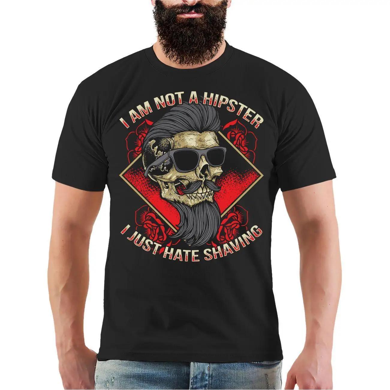 I m Not A Hipster, I Just Hate Shaving. Bart Beard Graphic T Shirt. New 100% Cotton Short Sleeve O-Neck T-shirt Casual Mens T... S разноцветный