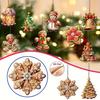Ornements suspendus en pain d'épice 12/24/36 pièces Décorations de Noël extérieures, Ornements, Décor d'arbre de fête traditionnel 2D double face pour bureau
