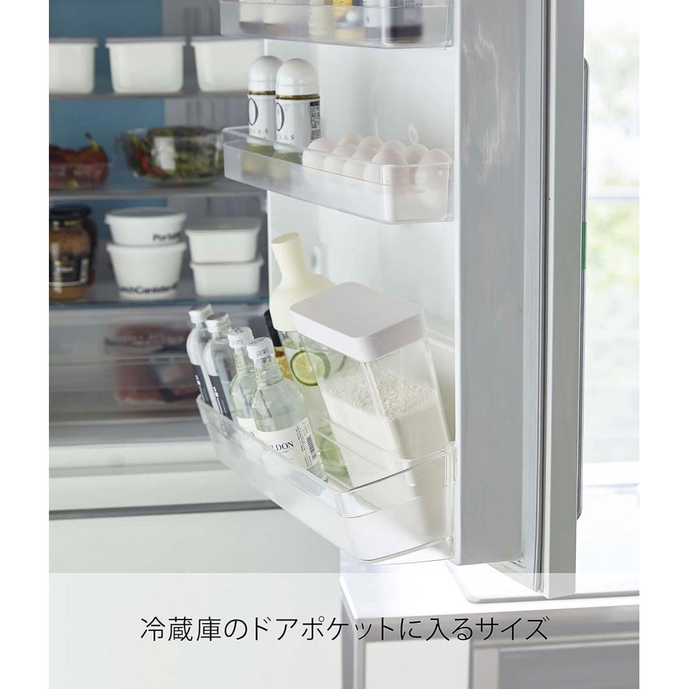 Yamazaki Trockenfutter-Vorratsbehälter Weiß Ca.. B18,7xT8,5xH24,5cm Turmrutsche Typ Offen