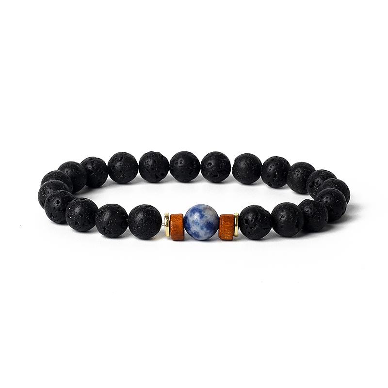Lava Onyx Dzi Tibetan Buddha Bracelets Men Volcanic Stone Chakra Beads Diffuser Bracelet Women Vintage Meditation Amulet Jewelry