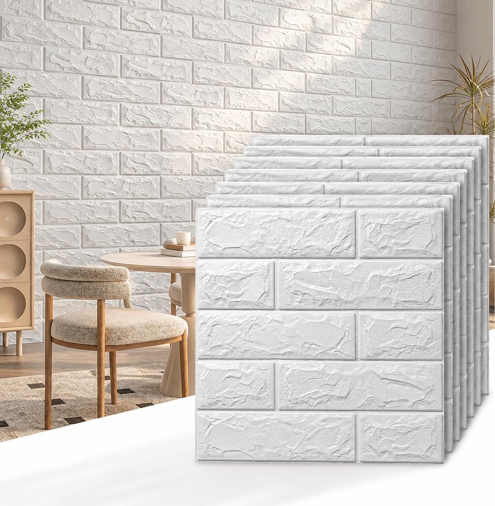 10 buc. Panouri autocolante de perete din spumă 3D Cărămidă Tapet adeziv rezistent la apă Sufragerie Dormitor Acasă Casă Decor baie