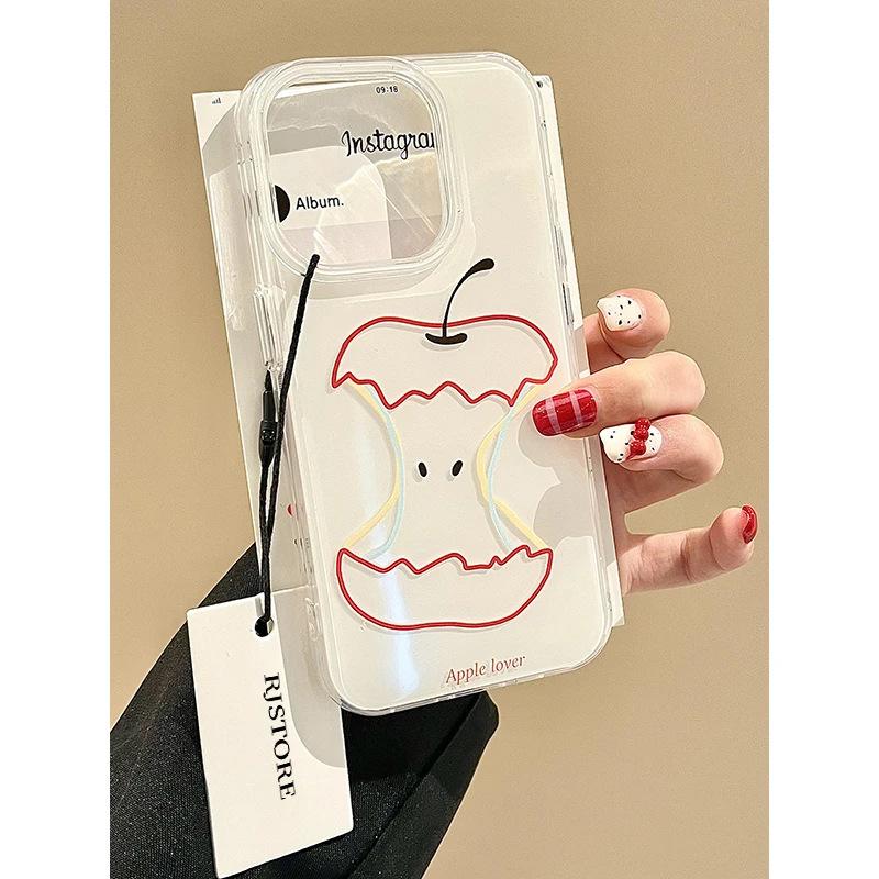 Ins Wind Red Yellow Blue Line Apple iPhone Apple 17/16 Mobile Phone Case 15 White Background IMD14 Set Air