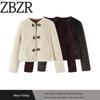 Za Autumn and Winter New Arrivals Women's Clothing Zr European and American Style Fashionable Versatile Knot Buckle Reversible Jacket Coat 6318286