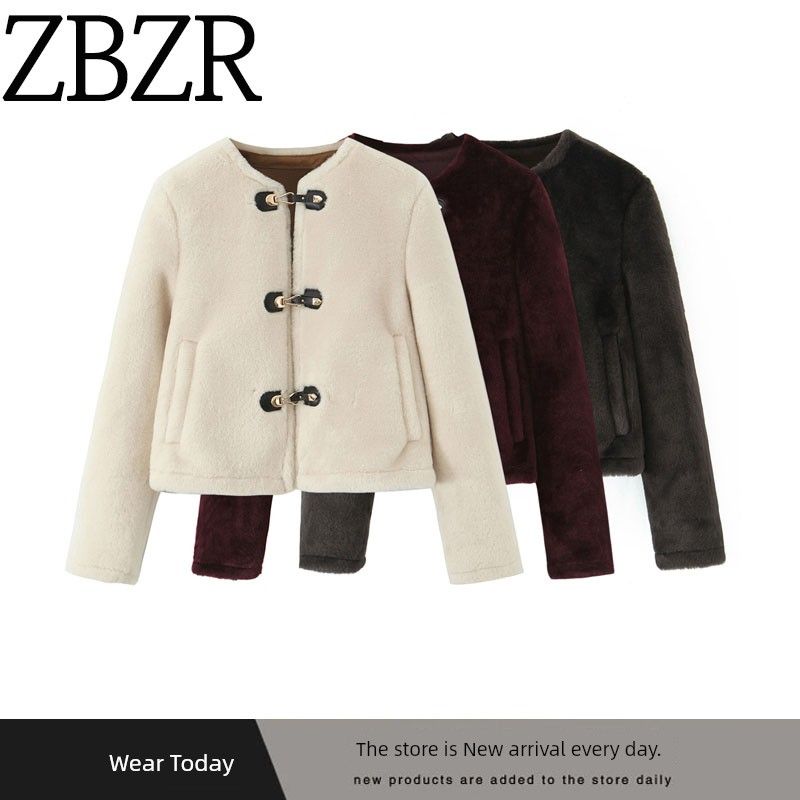 Za Autumn and Winter New Arrivals Women's Clothing Zr European and American Style Fashionable Versatile Knot Buckle Reversible Jacket Coat 6318286