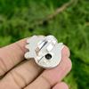 Gift For Her Natural Labradorite Statement Flower Adjustable Ring 925 Silver