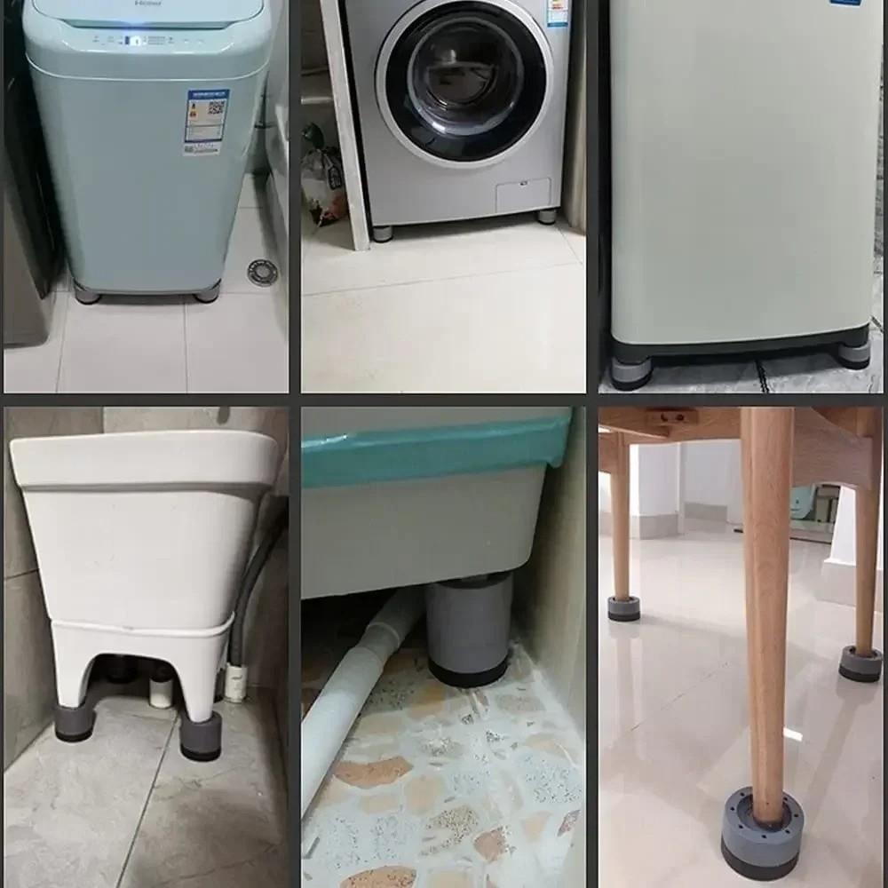 4Pcs Shock-absorbing Washing Machine Foot Pad Furniture Dampers Stand  Washing Machine Refrigerator