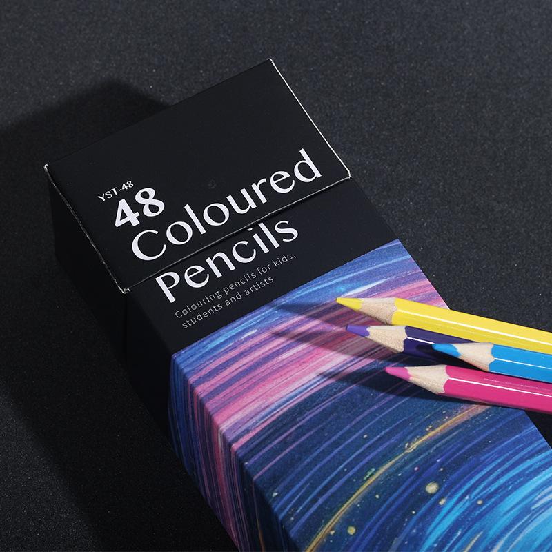 Oil-Based Colored Pencil Set: 12/18/24/36/48/72 Colors for Drawing Star Trails