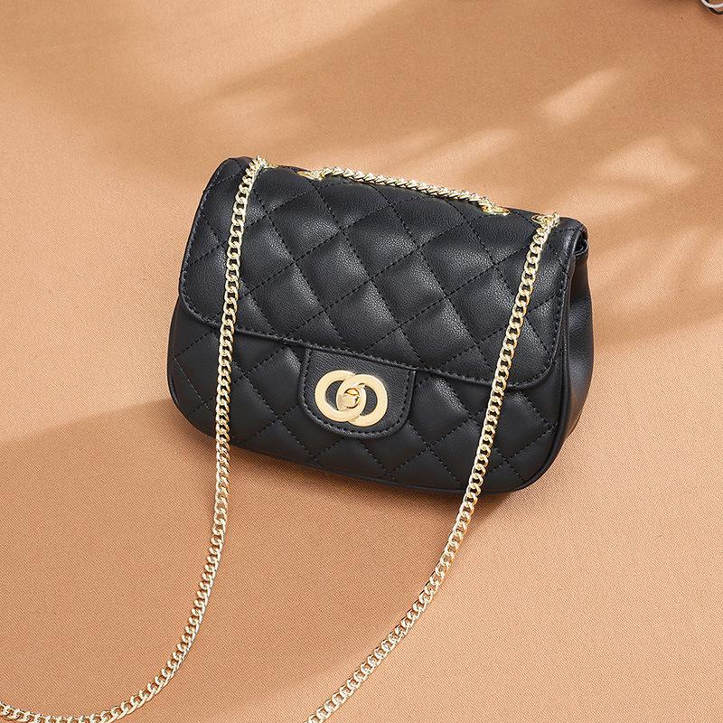 Neue Tasche Damen Umhängetasche Echtes Leder Kettentasche Nischenmode Vielseitige Schultertasche