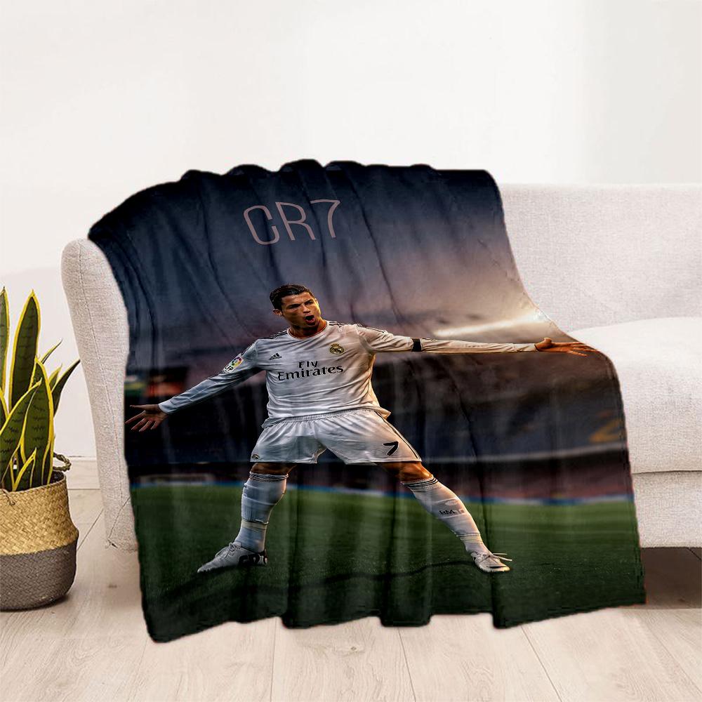 Ronaldo's Number Seven Jersey Blanket Soft & Cozy Suitable for Office Chair Sofa Picnics for All Occasions Digital Print