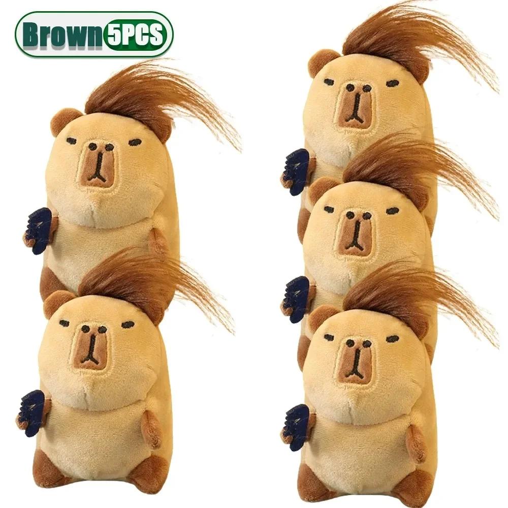 1-20PCS Kawaii Plush Capybara Pendant Capybara Plush Keychain Bag Pendant Gift for Children Photography Accessories