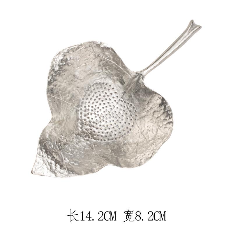 

Pure tin tea leak Bodhi leaf tin creative tea filter fair cup tea ceremony accessories