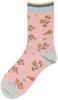 PAUL JOE ACCESSOIRES Crew Folk and Flowers 2SC1492 & Socks, Pattern, Pink,