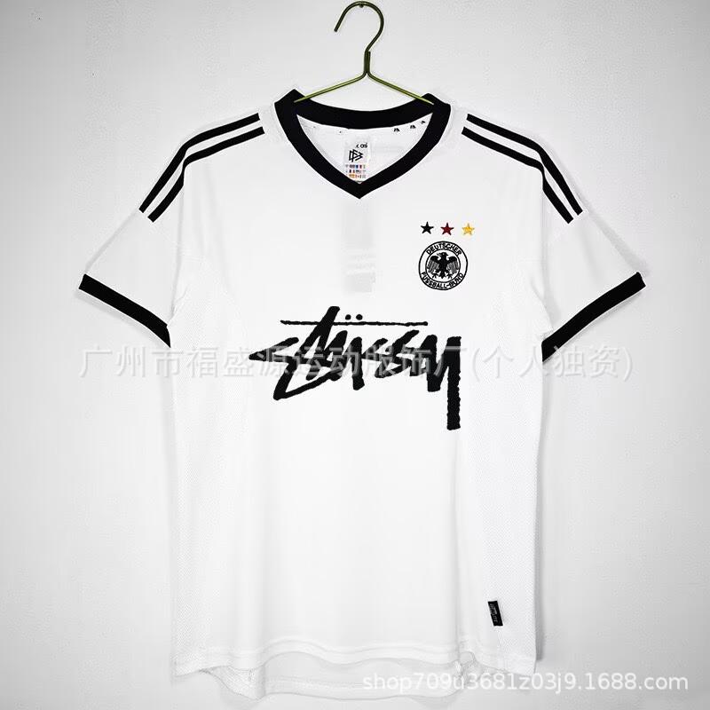 Retro Jersey Brazil Argentina Germany England Portugal Spain Signature Short Sleeved Football