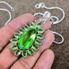 Tsavorite Gemstone Handmade 925 Sterling Silver Jewelry Pendant 2.48" KKG-298