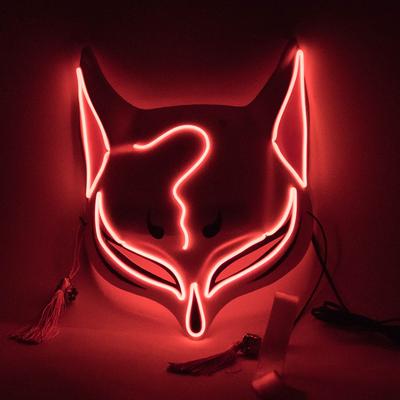 LED Fox Drift Maska Halloweenská Maska Svítící na Maškarní Párty Karneval