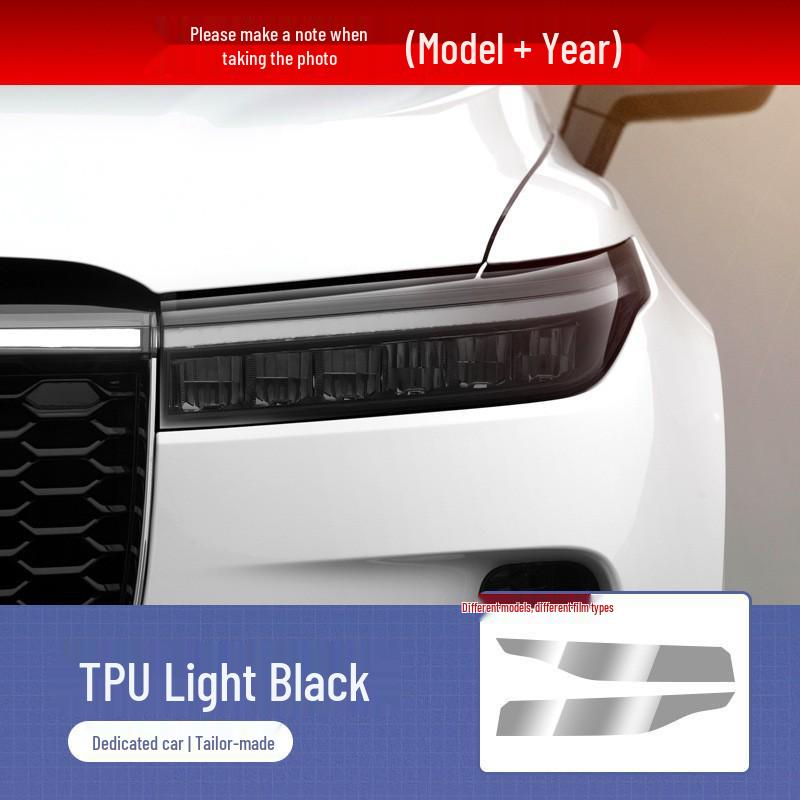 22-23 Ideal ONE/L7/L8/L9 Smoked Headlight Film: TPU Transparent Protective Film for Light Control