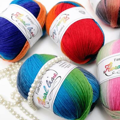 100g / 1Pcs 100% Wool Yarn Space Dyed Hand Knitted Wool Soft Fluffy Yarn DIY Crocheted Shawl Scarf Hat Sweater