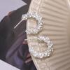 New Fashion Trend Unique Design Elegant Exquisite Irregular C Shape Earrings Female Jewelry Party Gift