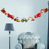 Seven Car Excavator Truck Garland Paper Birthday Banner for Birthday Party Decoration